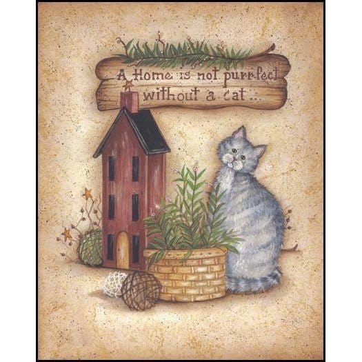 A Purrfect Home By Mary Ann June Art Print - 8 X 10-Penny Lane Publishing-The Village Merchant