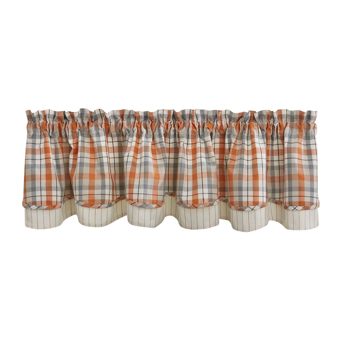 Apricot & Stone Layered Valance Lined-Park Designs-The Village Merchant
