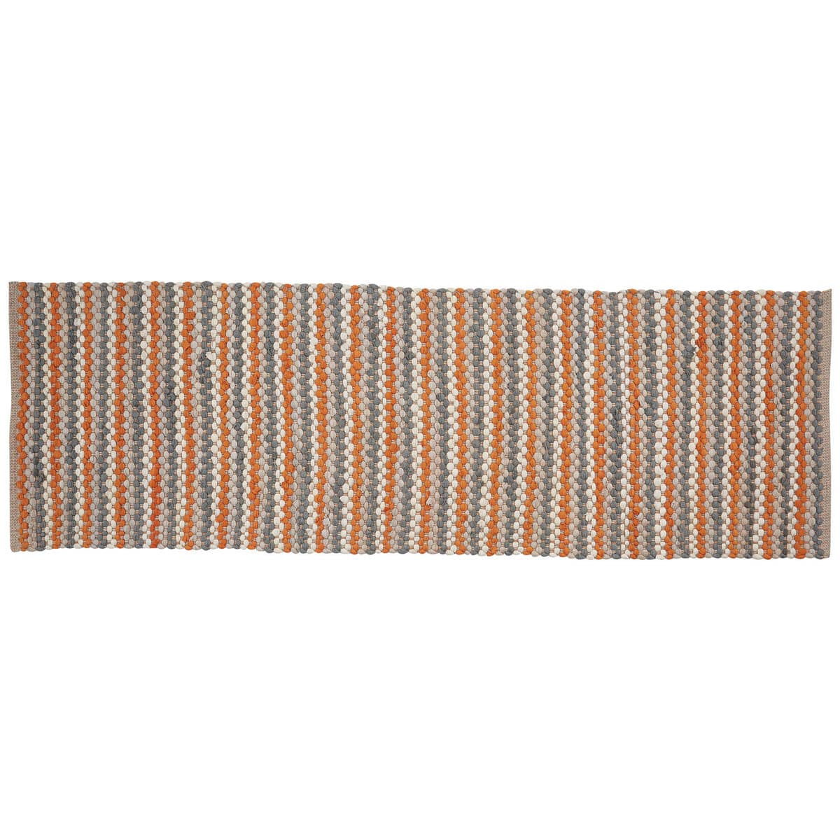 Apricot &amp; Stone Woven Chindi Rag Rug Runner 24&quot; X 72&quot; Rectangle