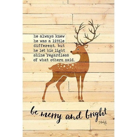 Be Merry And Bright Deer By Marla Rae Art Print - 12 X 18-Penny Lane Publishing-The Village Merchant