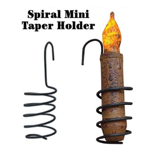Black Wire - Spiral - Hanging Candle Holder For Taper Candles-Craft Wholesalers-The Village Merchant