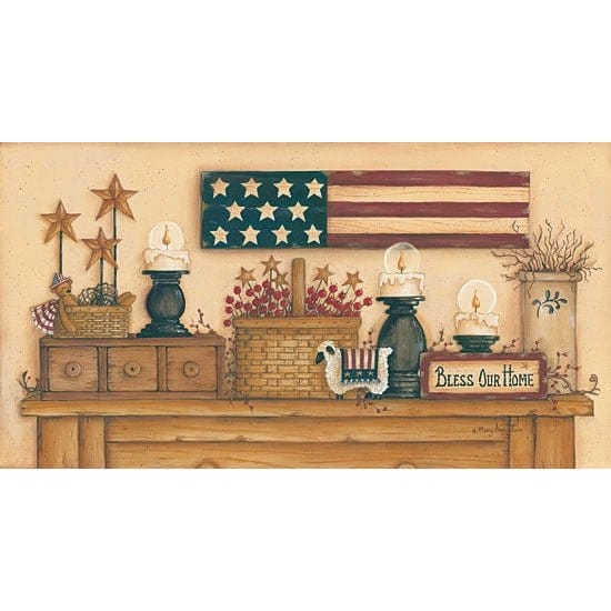 Bless Our American Home By Mary Ann June Art Print - 16 X 30-Penny Lane Publishing-The Village Merchant