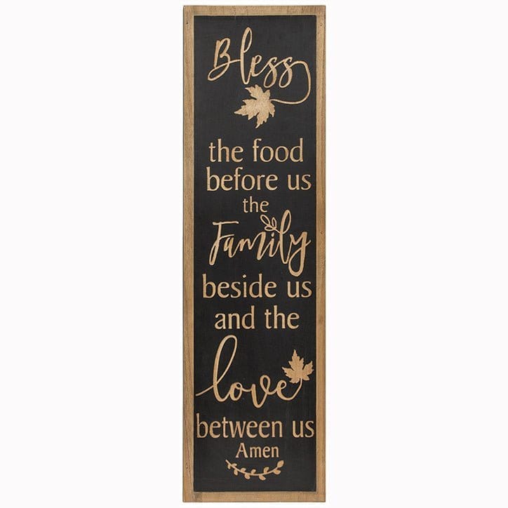 Bless The Food Before Us Sign - Engraved Wood-Craft Wholesalers-The Village Merchant