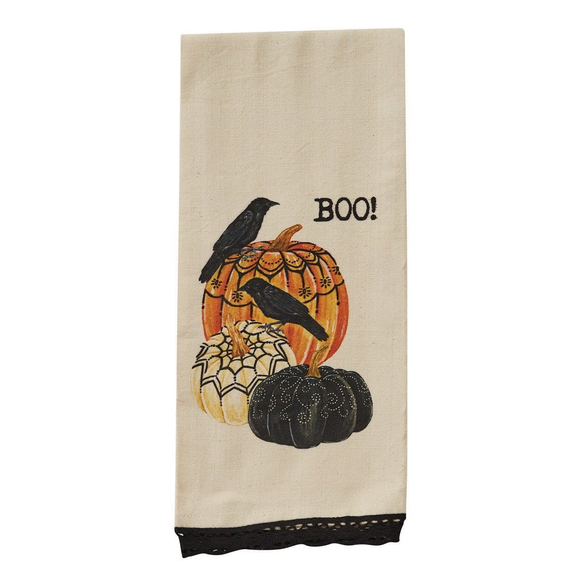 Boo And Pumpkins Dishtowel-Park Designs-The Village Merchant