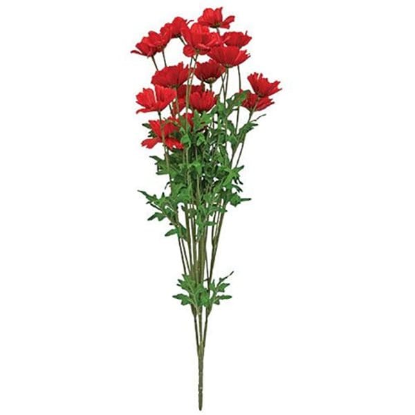 Breeze Swept Blooms In Red Bush 21" High-CWI Gifts-The Village Merchant