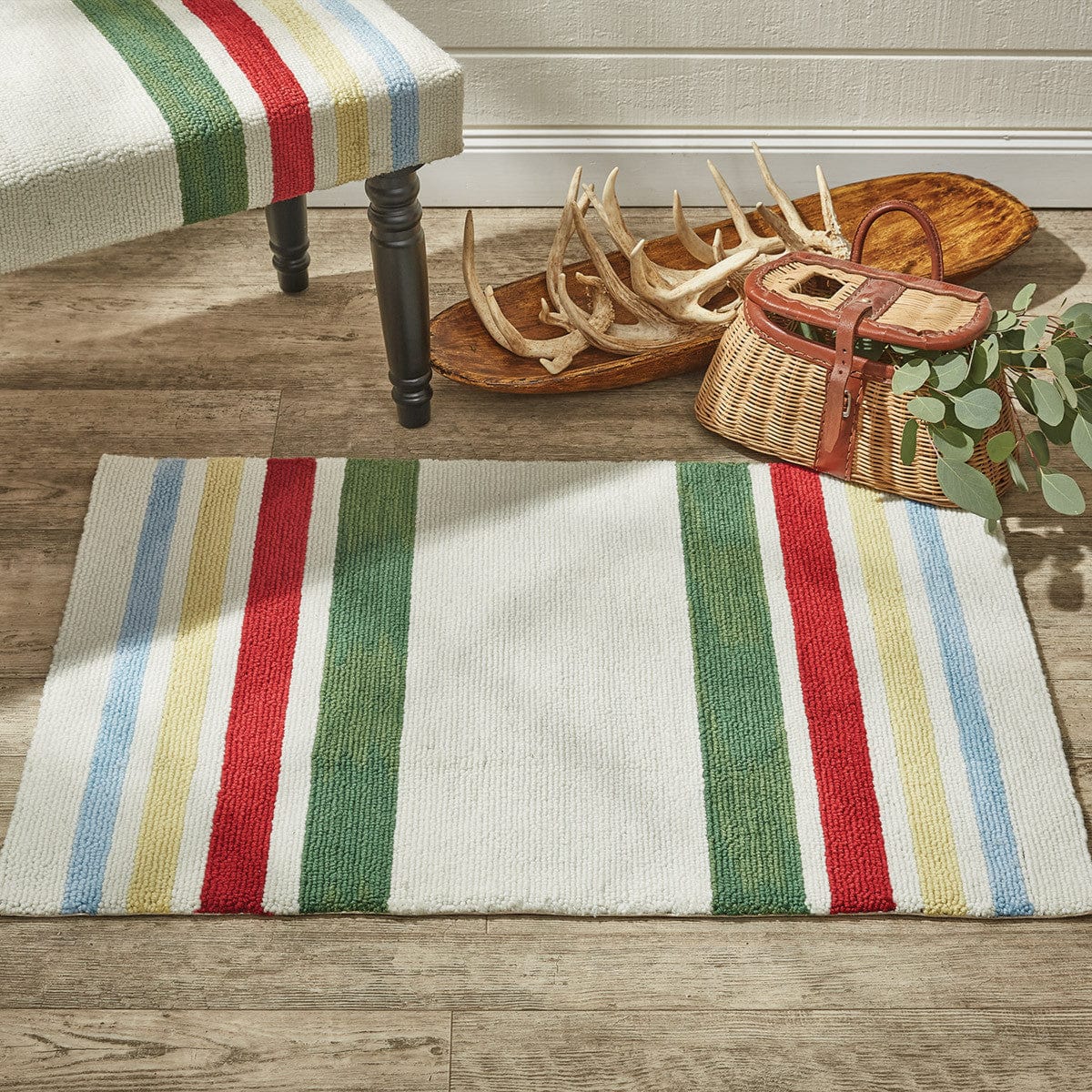 Camp Stripe Hooked Rug 24&quot; X 36&quot; Rectangle