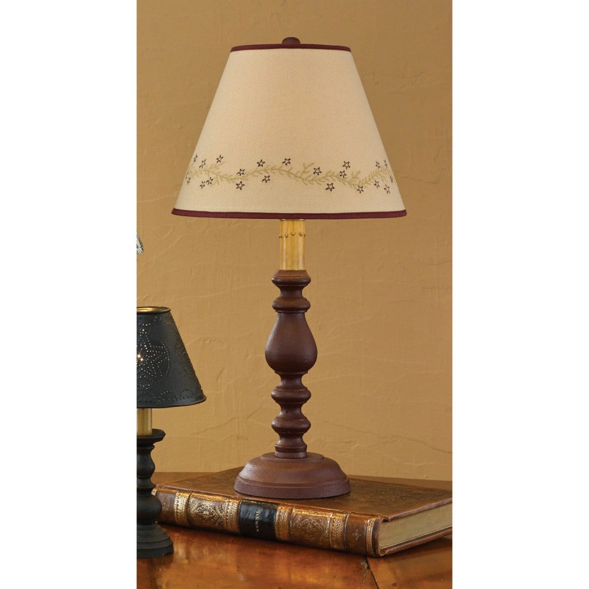 Candlestick Red Table Lamp 23" High-Park Designs-The Village Merchant