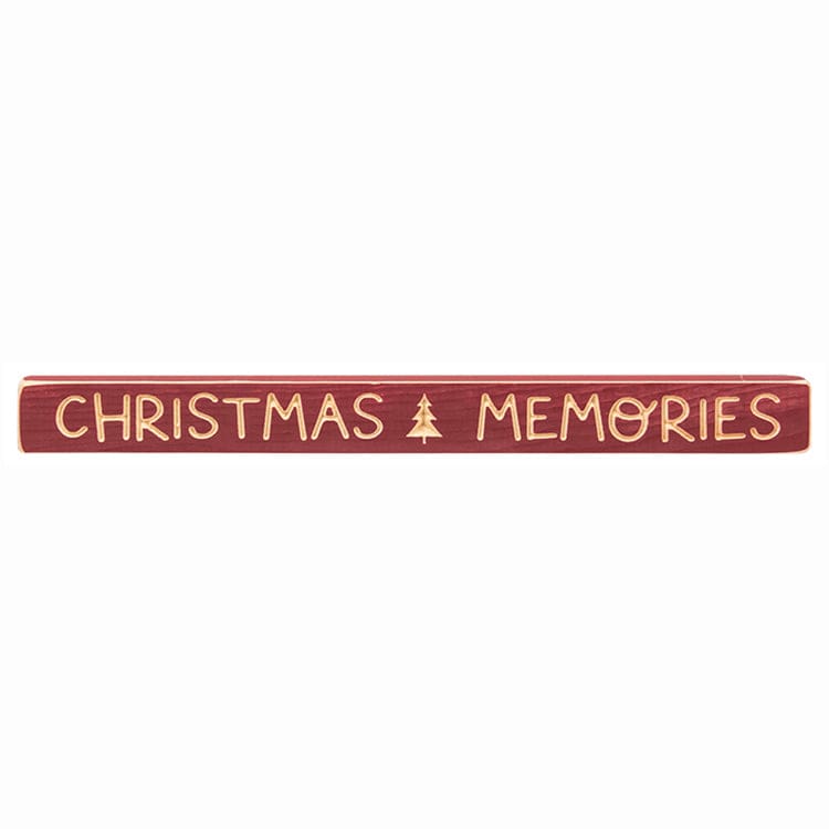 Christmas Memories Sign - Engraved Wood 18&quot; Long