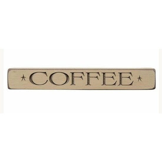 Coffee Sign - Engraved Wood 12" Long-Craft Wholesalers-The Village Merchant