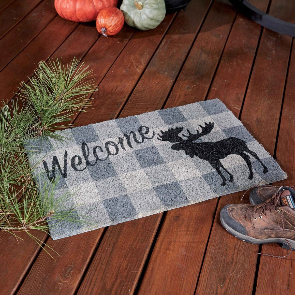 Coir Welcome Moose Doormat-Park Designs-The Village Merchant