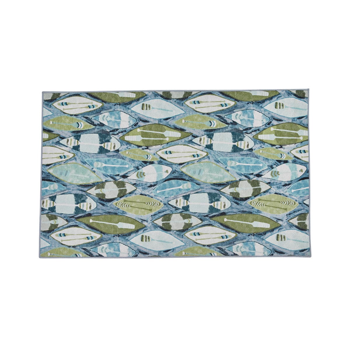 Colorful Canoes Printed Rug 24&quot; X 38&quot; Rectangle
