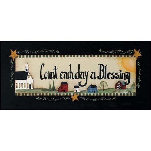 Count Each Day A Blessing By Pat Fischer Art Print - 4 X 10-Penny Lane Publishing-The Village Merchant