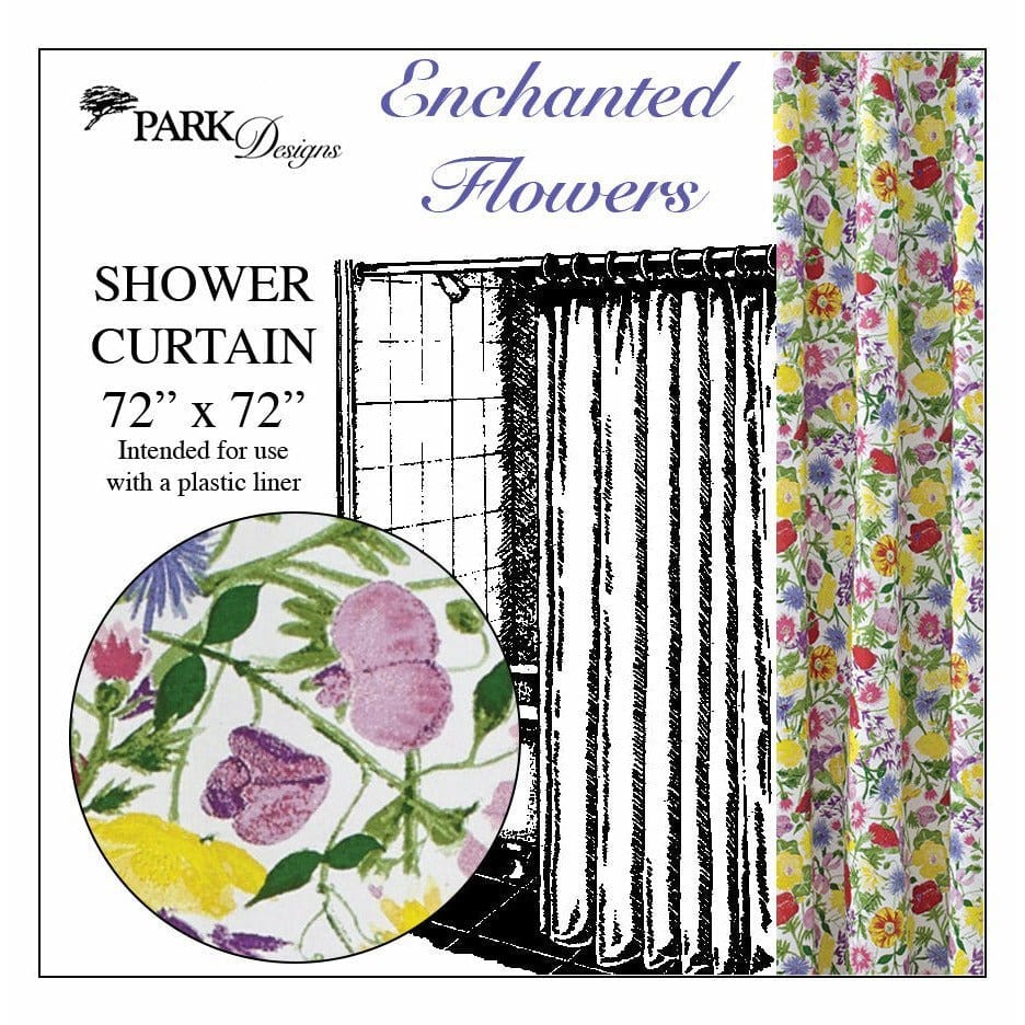 Enchanted Flowers Shower Curtain-Park Designs-The Village Merchant