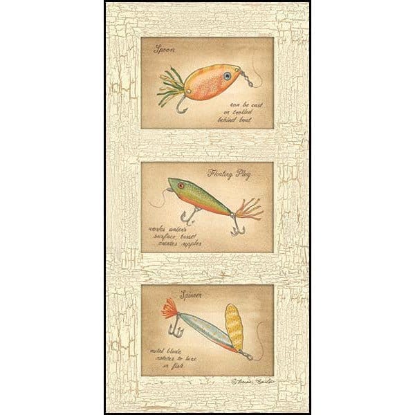 art fishing lures CO-PEN C01BB405 Fishing Lures Poster Print by Becca Barton -8 x 16
