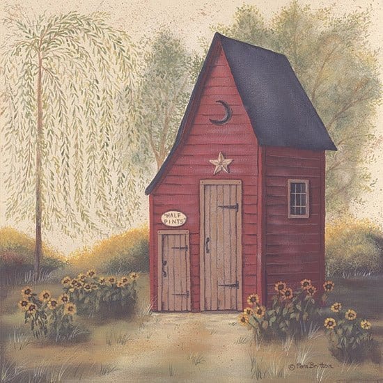 Folk Art Outhouse II By Pam Britton Art Print - 12 X 12-Penny Lane Publishing-The Village Merchant