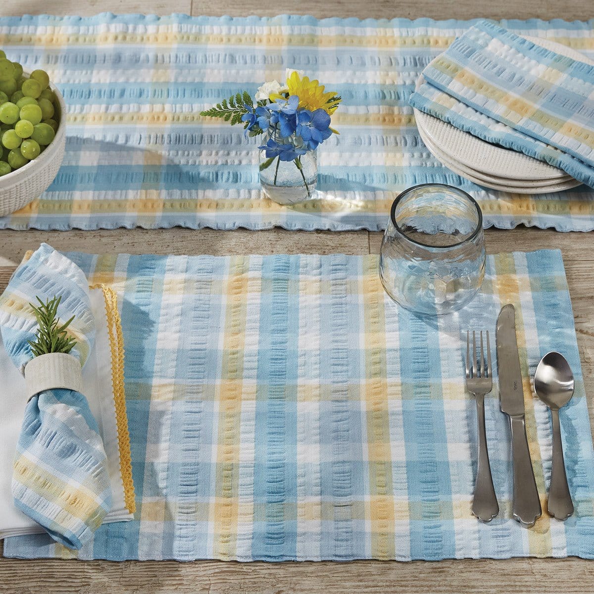 Forget Me Not Table Runner 36" Long-Park Designs-The Village Merchant
