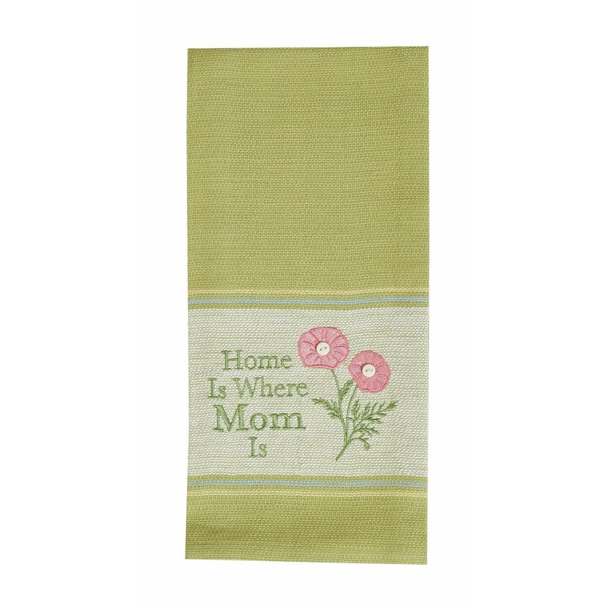 Garden Party home Is Where Mom Is Decorative Towel-Park Designs-The Village Merchant