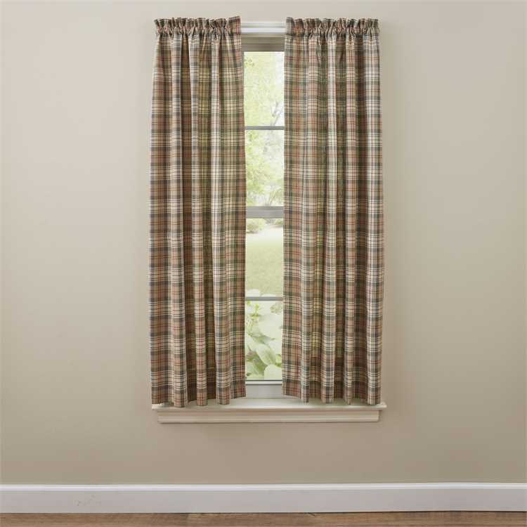 gentry Panel Pair With Tie Backs 63&#39; Long Unlined-Park Designs-The Village Merchant