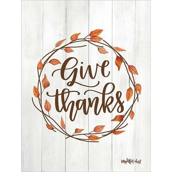 Give Thanks Wreath By Imperfect Dust Art Print - 12 X 16-Penny Lane Publishing-The Village Merchant