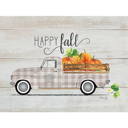 Happy Fall Vintage Truck By Marla Rae Art Print - 12 X 16-Penny Lane Publishing-The Village Merchant