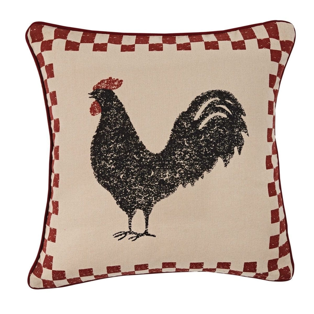 hen pecked Rooster Pillow 20" x 20"-Park Designs-The Village Merchant