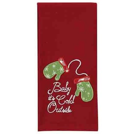 Homemade Holiday Mitten - Baby It&#39;s Cold Outside Decorative Towel-Park Designs-The Village Merchant