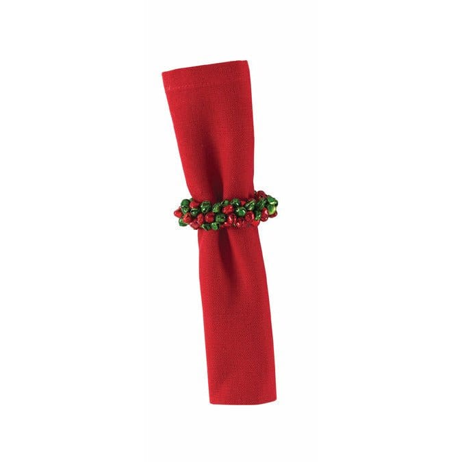 Jingle Bells In Red & Green Napkin Ring-Park Designs-The Village Merchant
