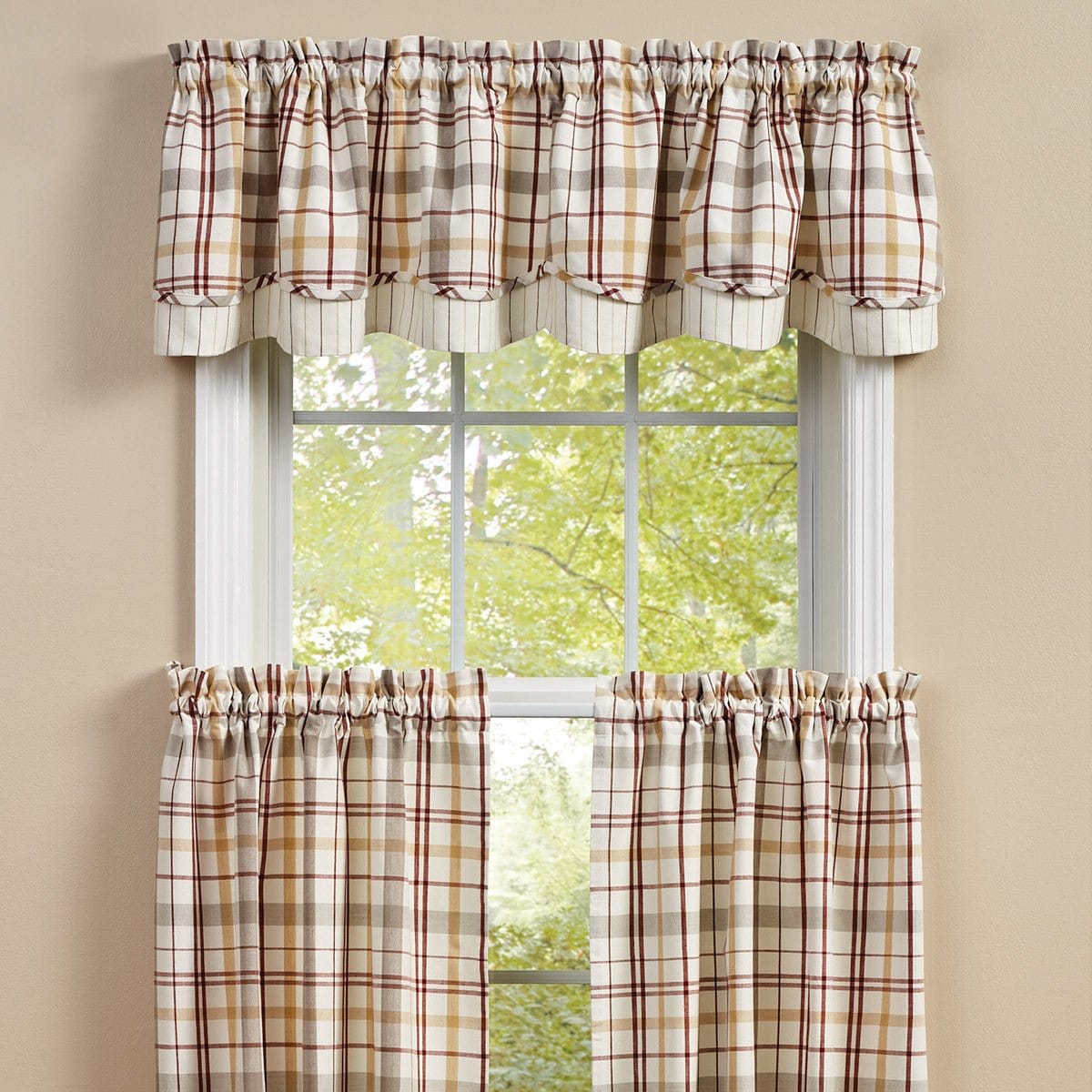 Kingswood Layered Valance Lined-Park Designs-The Village Merchant
