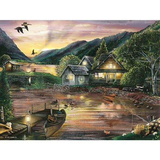 campingtisch penny Lakefront Camping II By Ed Wargo Art Print