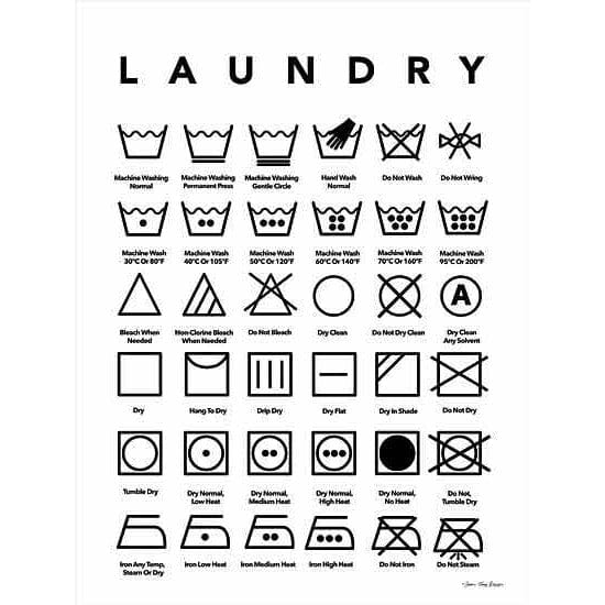 Laundry Symbols By Seven Trees Art Print - 12 X 16-Penny Lane Publishing-The Village Merchant