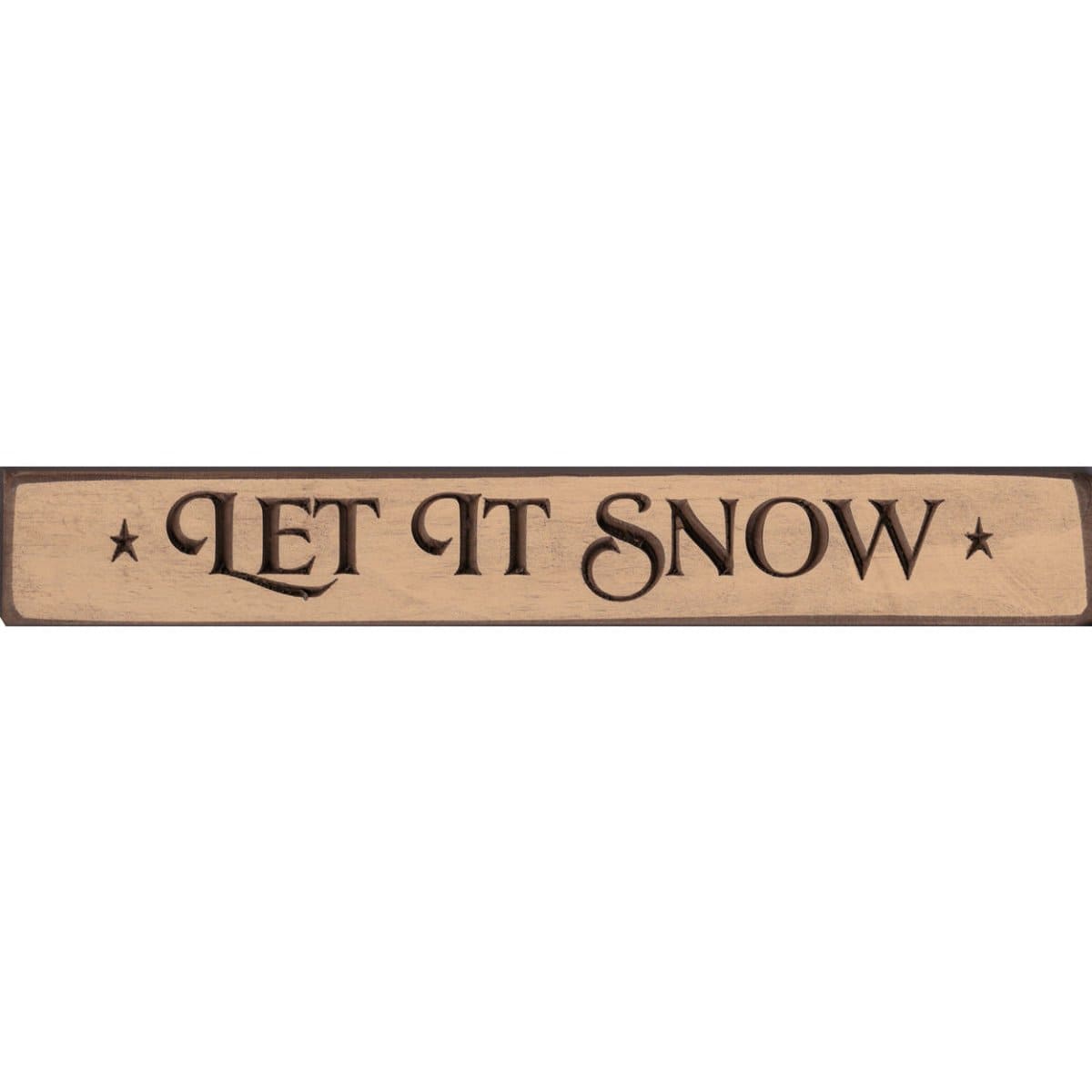 Let It Snow Sign - Engraved Wood 12&quot; Long-Craft Wholesalers-The Village Merchant