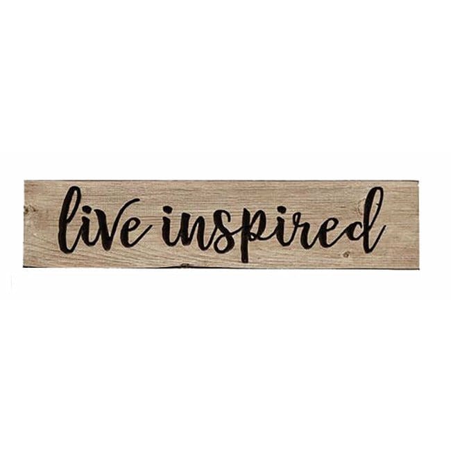 Live Inspired Sign - Engraved Wood 24&quot; Long-Craft Wholesalers-The Village Merchant
