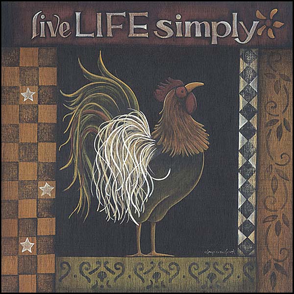 Live Life Simply By Tonya Crawford Art Print - 16 X 16-Penny Lane Publishing-The Village Merchant