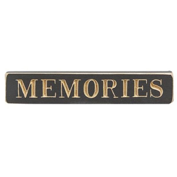 Memories Engraved Wood Sign 9&quot; Long