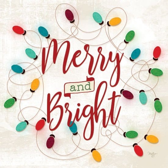 Merry & Bright By Mollie B Right Art Print - 12 X 12-Penny Lane Publishing-The Village Merchant