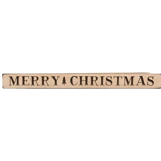 Merry Christmas Sign - Engraved Wood 18&quot; Long-Craft Wholesalers-The Village Merchant