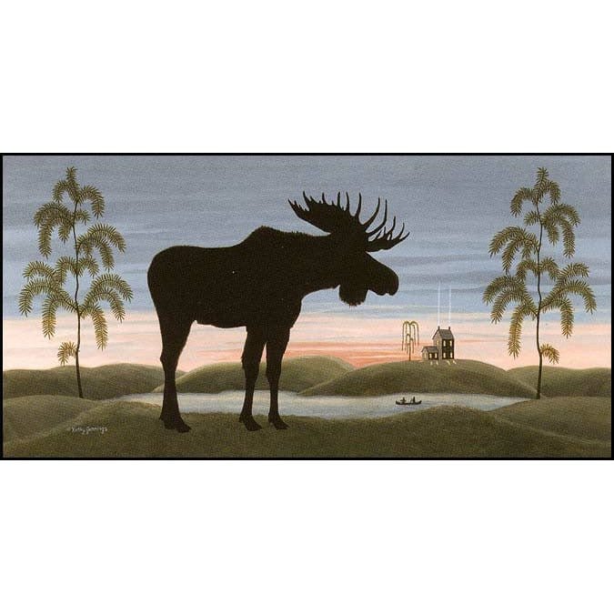 Moose At Dusk By Kathy Jennings Art Print - 10 X 20-Penny Lane Publishing-The Village Merchant