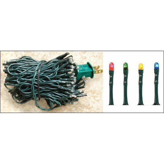 Multi Color Bulbs - Green Cord 140 Count Set - Multi Function Twinkle Light String / Set - Teeny Rice Bulbs-Craft Wholesalers-The Village Merchant