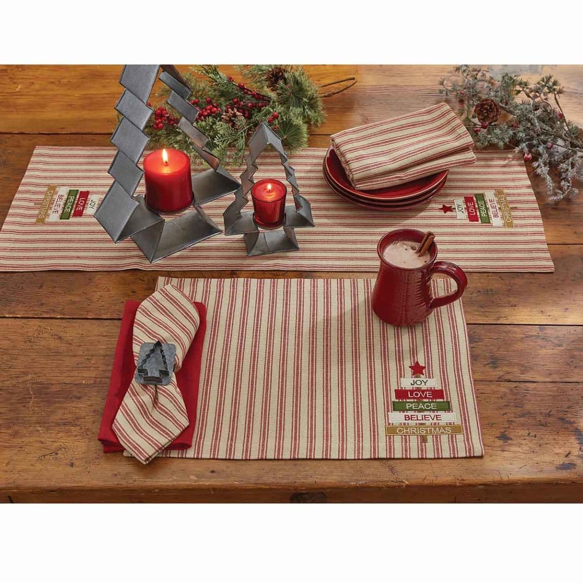 Oh Christmas Tree Appliqued Table Runner 54&quot; Long-Park Designs-The Village Merchant