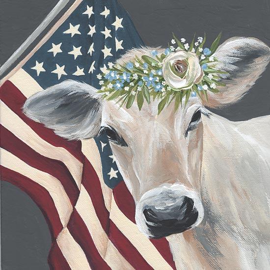 Patriotic Cow By Michele Norman Art Print - 12 X 12 - The Village