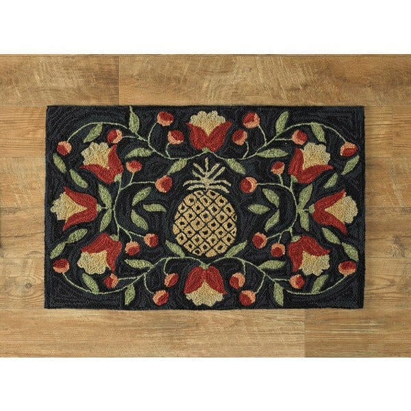 Pineapple Hooked Rug 24" x 36" Rectangle-Park Designs-The Village Merchant