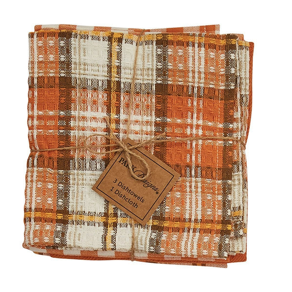 Assorted Give Thanks Plaid Dishtowel (Set of 3), Size: 18 x 28