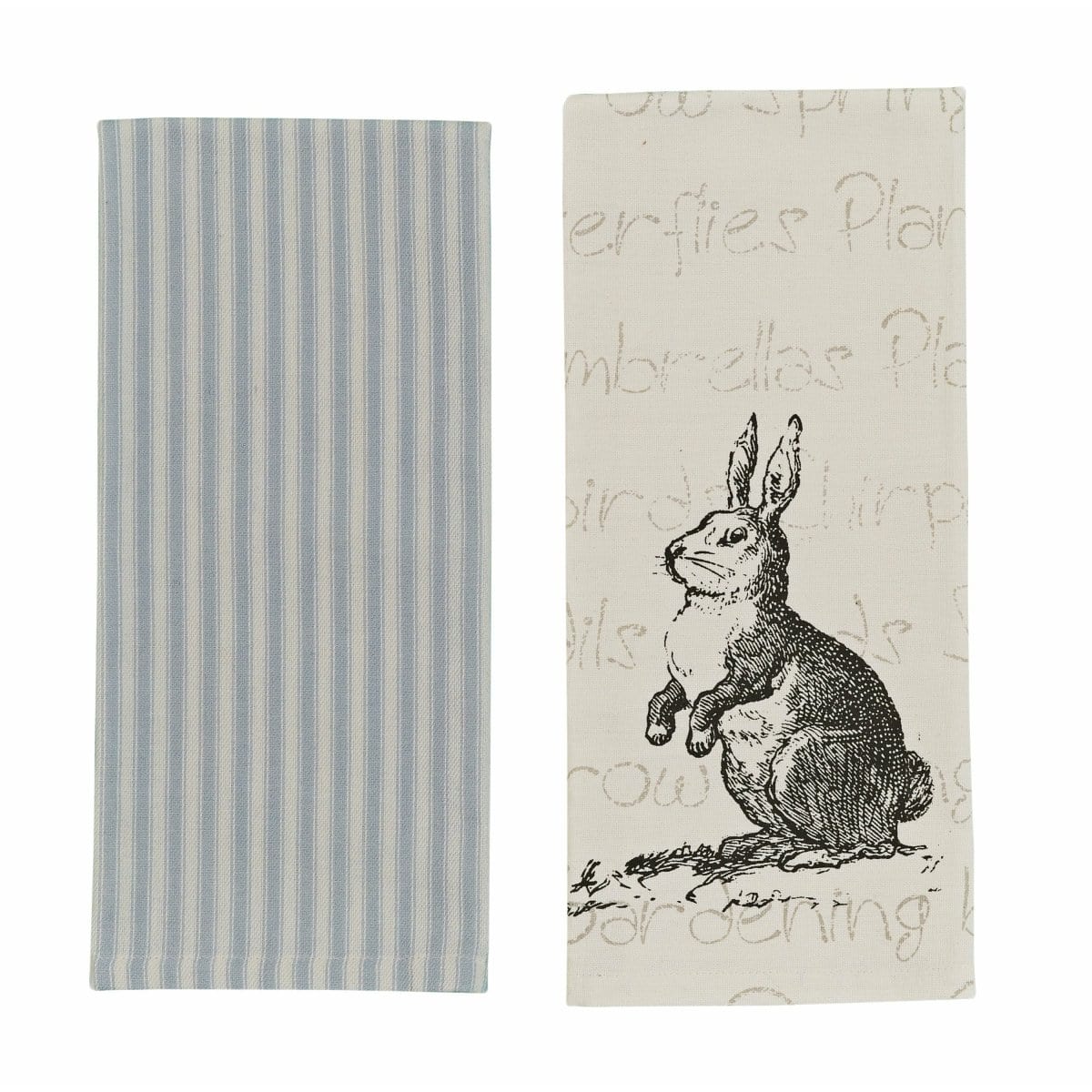 Rabbit Decorative Towel Set of 2 - Assorted-Park Designs-The Village Merchant
