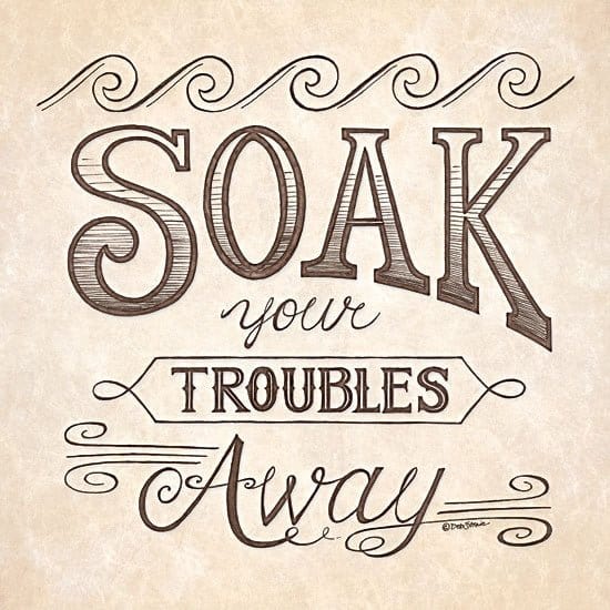 Soak Your Troubles Away By Deb Strain Art Print - 12 X 12-Penny Lane Publishing-The Village Merchant