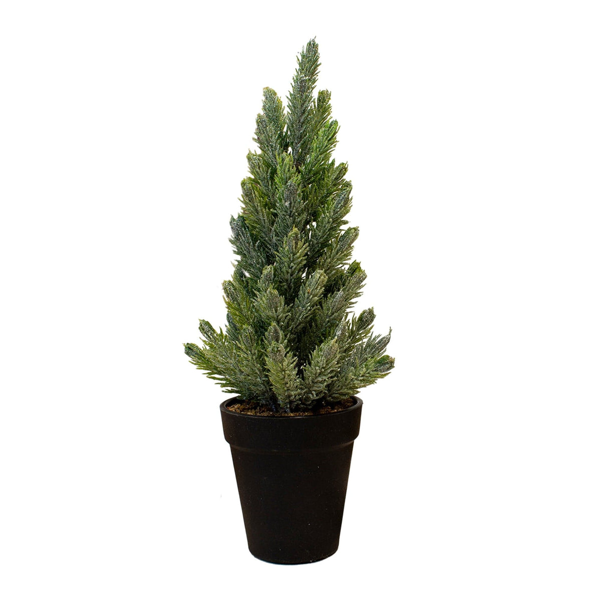 Spruce Tree With Black Planter Christmas Tree Mini - 12&quot; Tall