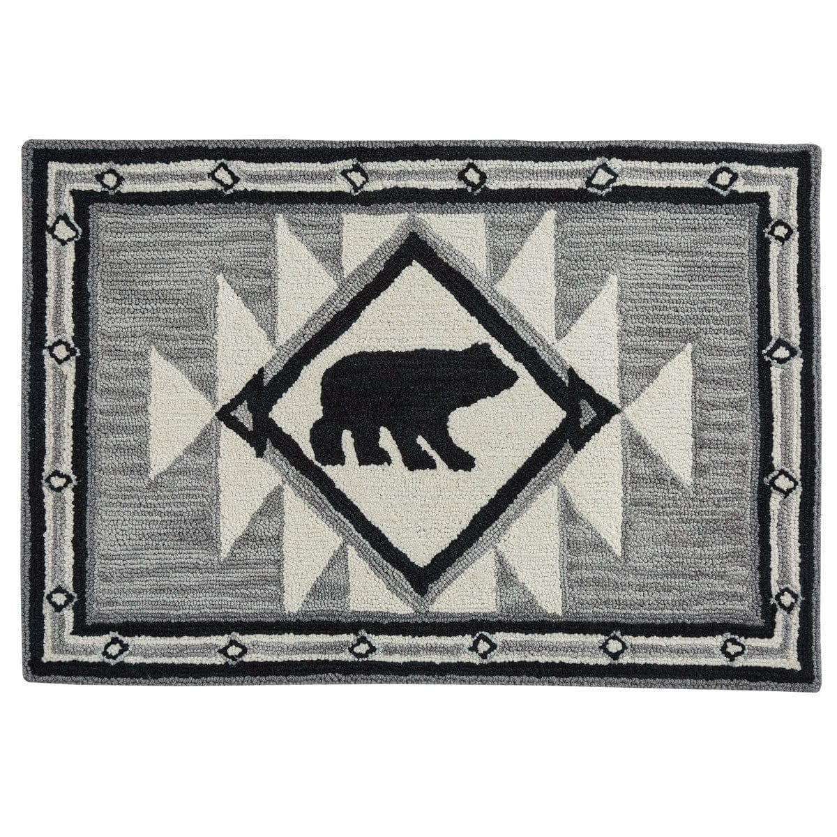Tribal Hooked Rug 24&quot; X 36&quot; Rectangle