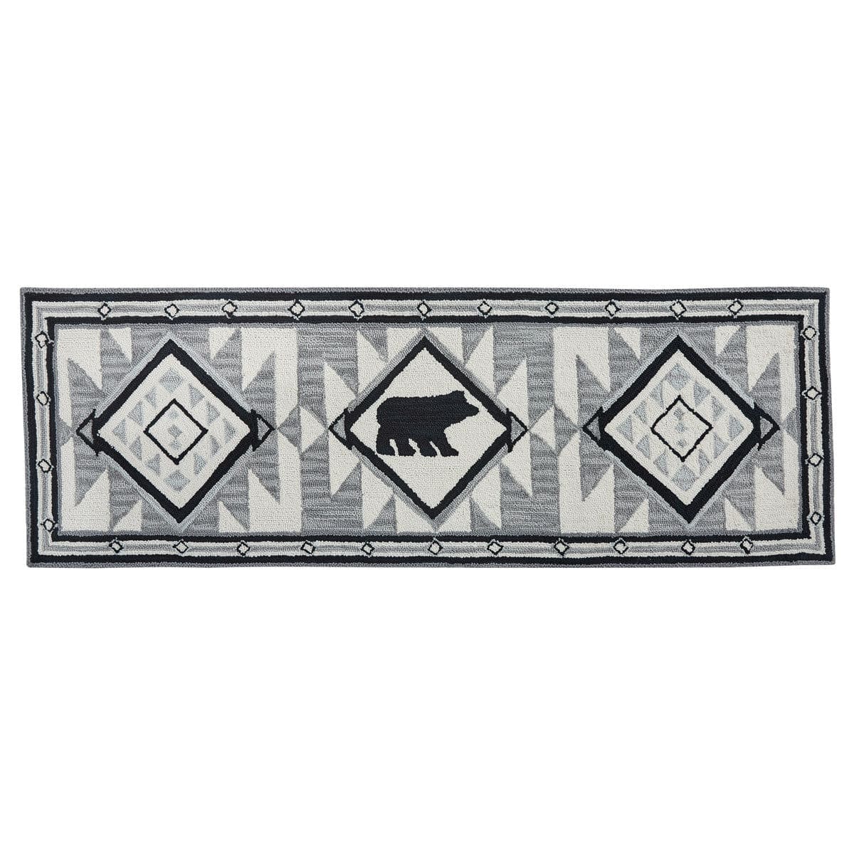 Tribal Hooked Rug Runner 24&quot; X 72&quot; Rectangle