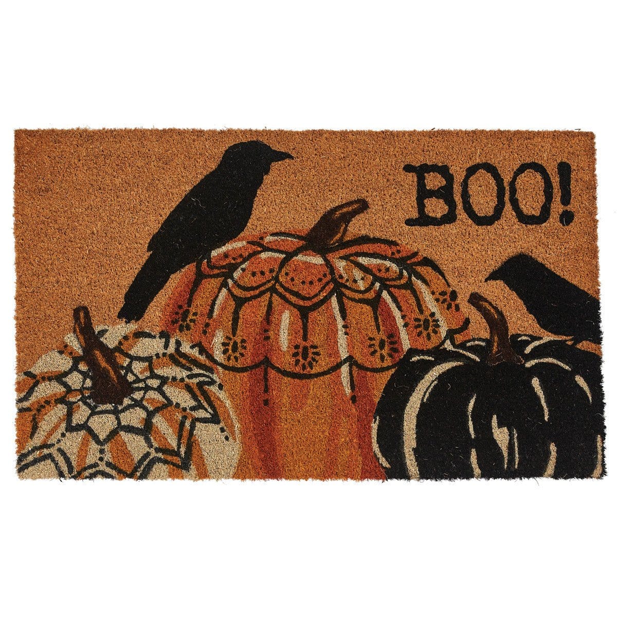 Two Crows and Pumpkins Doormat-Park Designs-The Village Merchant