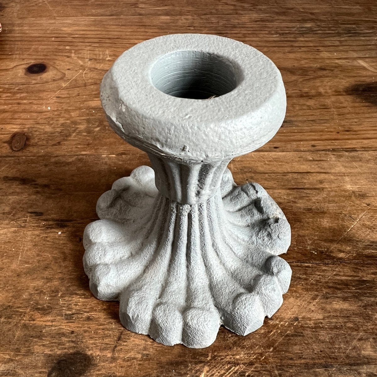 Victorian In Gray Candle Holder For Taper Candles-Pine Creek-The Village Merchant