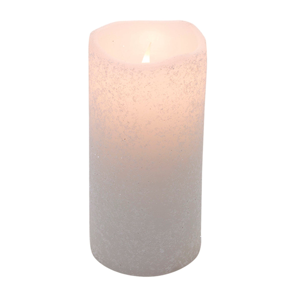 White Frosty Tall LED Battery Candle Light Votive 2&quot; Diameter / 4&quot; High